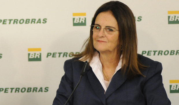 A presidente da Petrobras, Maria das Graças Silva Foster, conce