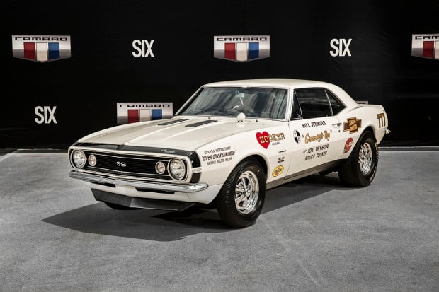 A first-of-its-kind collection of historic Camaro production models and race cars was on display during activities surrounding the introduction of the all-new 2016 Camaro. It included the very first Camaro produced – a 1967 model with VIN #001.