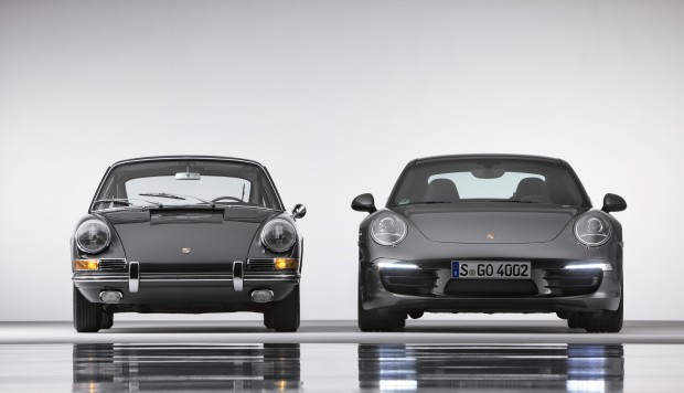 Porsche 911 Carrera 4S Coupé und Porsche 911 2.0 Coupé (Baujahr 1964)