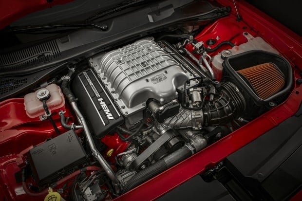 Under the hood of the 2018 Dodge Challenger SRT Demon is a 6.2-l